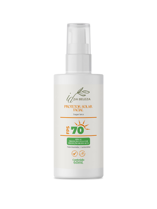 Protetor Solar Facial FPS 70 Toque Seco - 60mL